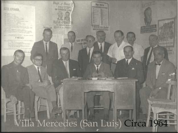 Comité Departamental Pedernera, de Villa Mercedes (San Luis),  1964.